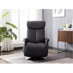 Fauteuil massant en simili - Noir
