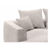 Canapé 3 places confort assise profonde en velours côtelé beige