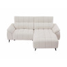 Canapé d'angle droit relax électrique en tissu texturé beige
