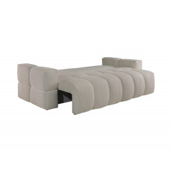 Canapé 3 places convertible en tissu bouclette beige