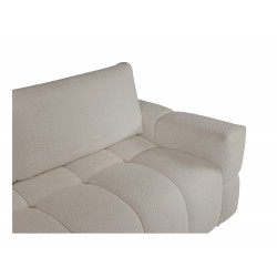 Canapé 3 places convertible en tissu bouclette beige