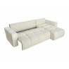 Canapé d'angle réversible convertible en tissu bouclette beige