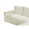 Canapé d'angle réversible convertible en tissu bouclette beige