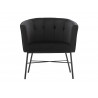 Fauteuil cabriolet en velours Noir