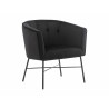Fauteuil cabriolet en velours Noir