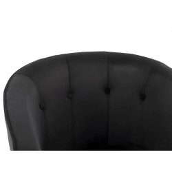 Fauteuil cabriolet en velours Noir