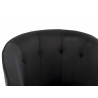 Fauteuil cabriolet en velours Noir