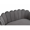Canapé 2 places coquillage en velours anthracite