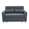 Canapé 2 places convertible en tissu gris