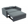 Canapé 2 places convertible en tissu gris