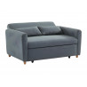 Canapé 2 places convertible en tissu gris