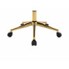 Chaise de bureau - Velours - Beige et doré - Hauteur réglable